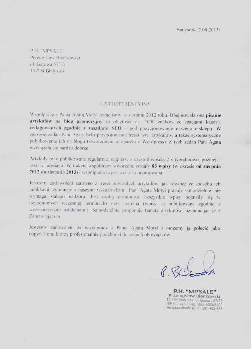 referencje dla copywriterka.eu referencje dla copywriterka.eu